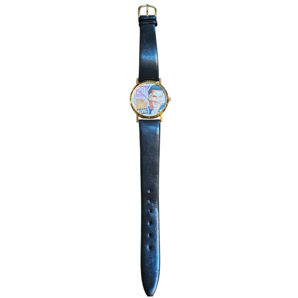 Vintage Elvis Presley 1992 Commemorative Round Face Watch
